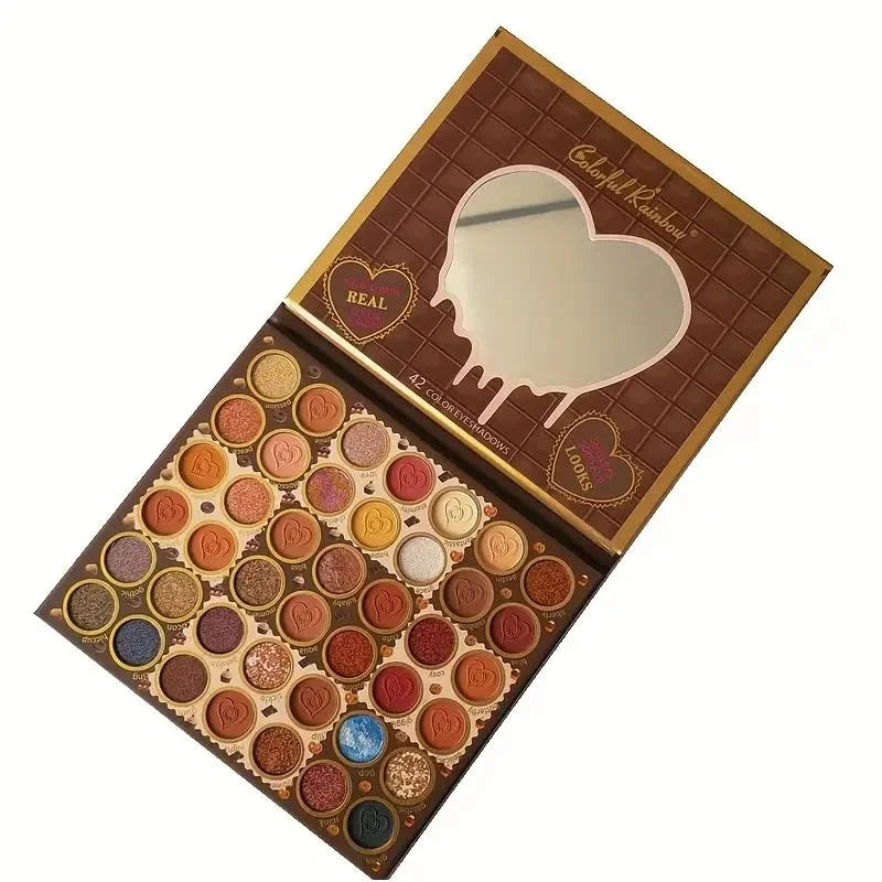 Colorful Rainbow Chocolate Vault Eyeshadow Palette (42 Colors) - Buy Online in Pakistan at Cosmia.pk