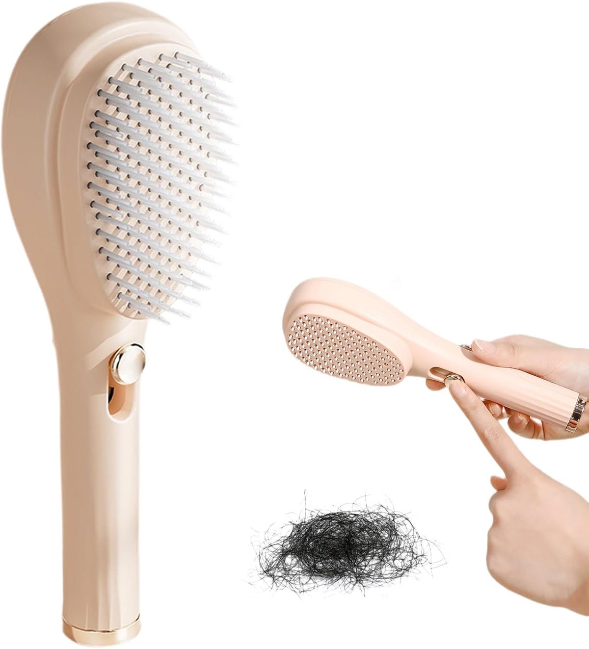 Self-Cleaning Anti-Static Massage Hair Brush - Buy Online in Pakistan at Cosmia.pk