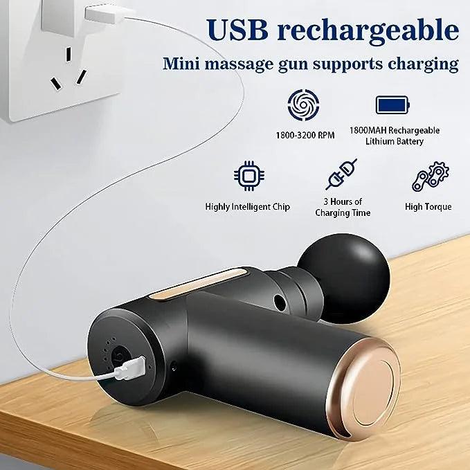 Portable Mini Muscle Massage Gun-Handheld Electric Deep Tissue - Buy Online in Pakistan at Cosmia.pk