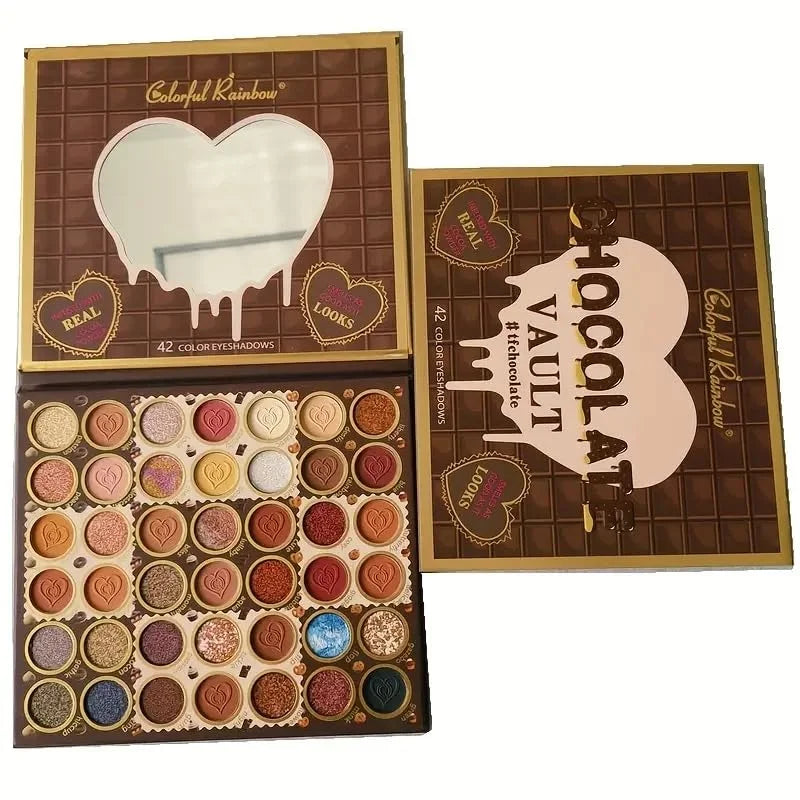 Colorful Rainbow Chocolate Vault Eyeshadow Palette (42 Colors) - Buy Online in Pakistan at Cosmia.pk