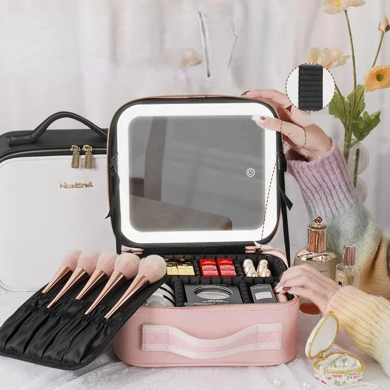 Smart Led Makeup Bag With Mirror Lights - Buy Online in Pakistan at Cosmia.pk