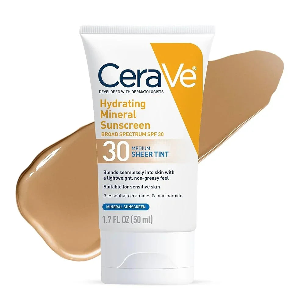 CeraVe Hydrating Mineral Sunscreen Broad Spectrum SPF 30 FACE SHEER TINT - Buy Online in Pakistan at Cosmia.pk