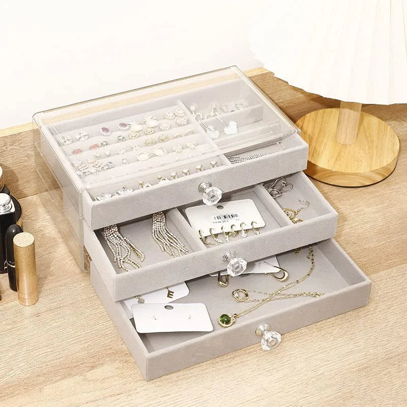 Acrylic Jewelry Organizer With 3 Drawers - Buy Online in Pakistan at Cosmia.pk