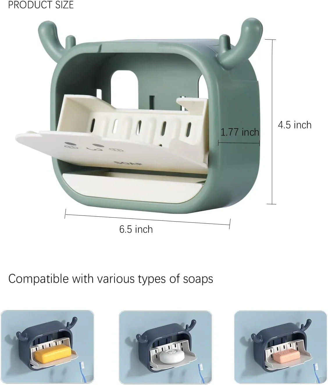Cartoon Wall Mounted Soap Holder with Drain Drawer - Buy Online in Pakistan at Cosmia.pk
