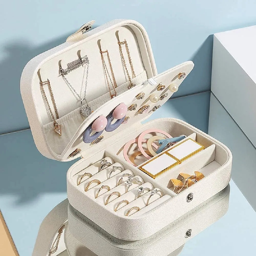 Velvet Multi‑function Jewelry Storage Box - Buy Online in Pakistan at Cosmia.pk