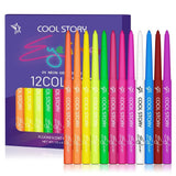 Cool Story Neon Eyeliner Pencils Set Waterproof Smudge-Proof (12 - Buy Online in Pakistan at Cosmia.pk