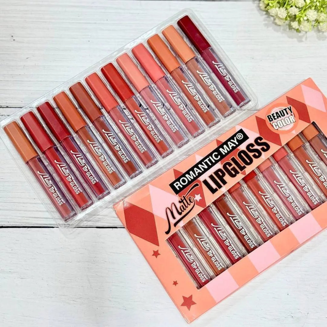 Romantic May Matte Lipgloss - 12Pcs - Buy Online in Pakistan at Cosmia.pk