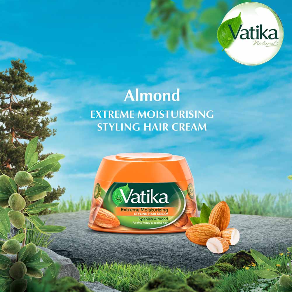 Vatika Naturals Almond Styling Hair Cream - 140ml - Buy Online in Pakistan at Cosmia.pk