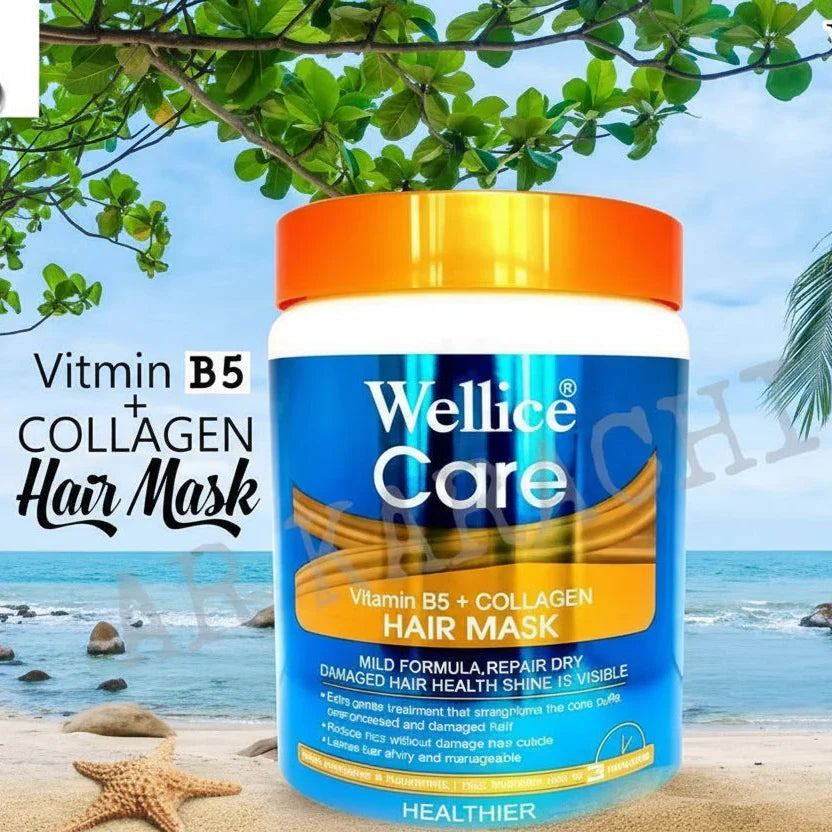Wellice Vitamin B5+ Collagen Hair Mask 1Kg - Buy Online in Pakistan at Cosmia.pk
