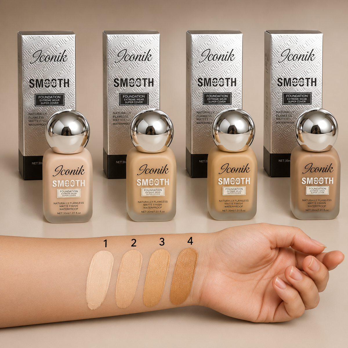 Iconik Smooth Matte Full Coverage Long Lasting Liquid Foundation - Buy Online in Pakistan at Cosmia.pk