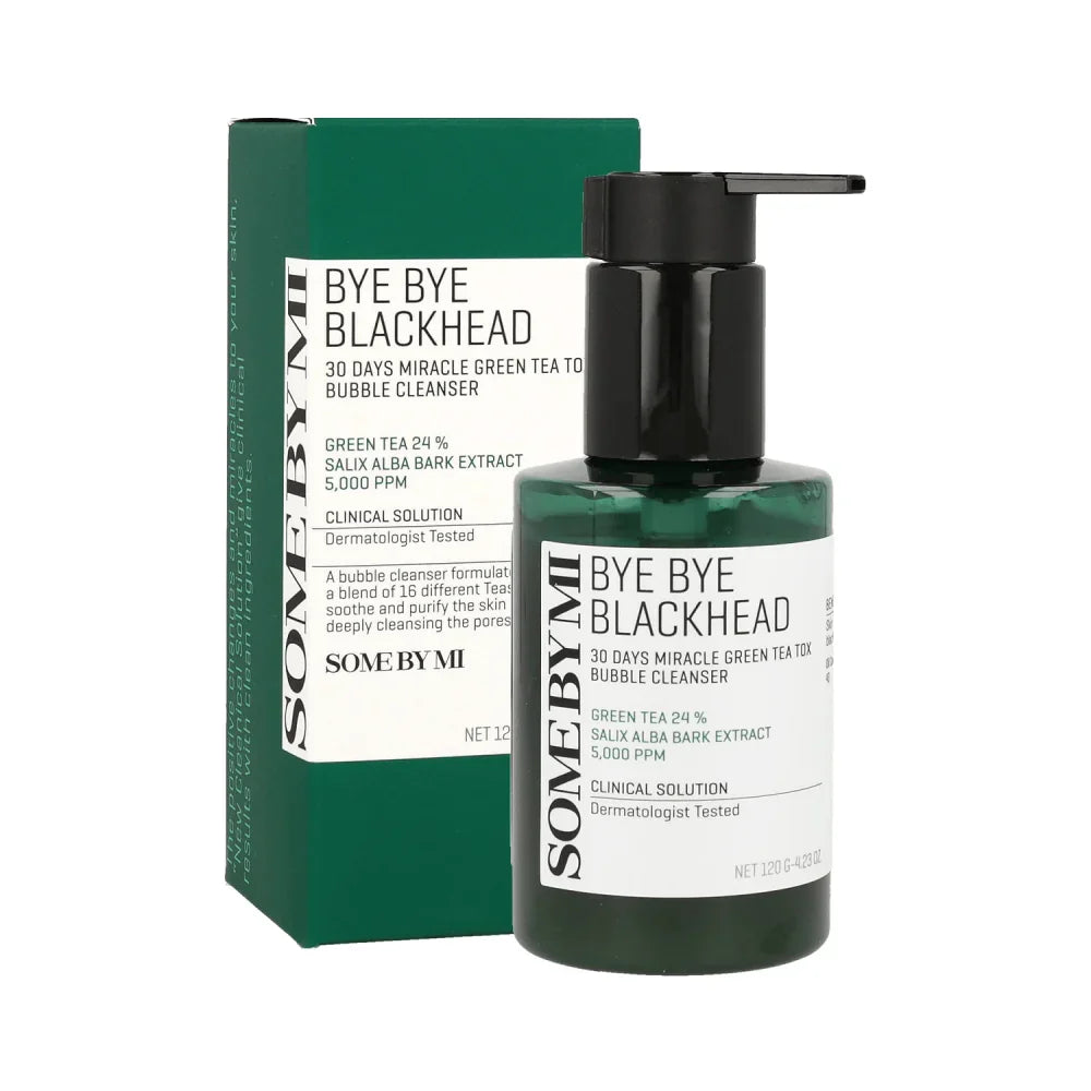 Some By Mi Bye Bye Blackhead 30 Days Miracle Green Tea Tox Bubble Cleanser – 120g - Buy Online in Pakistan at Cosmia.pk