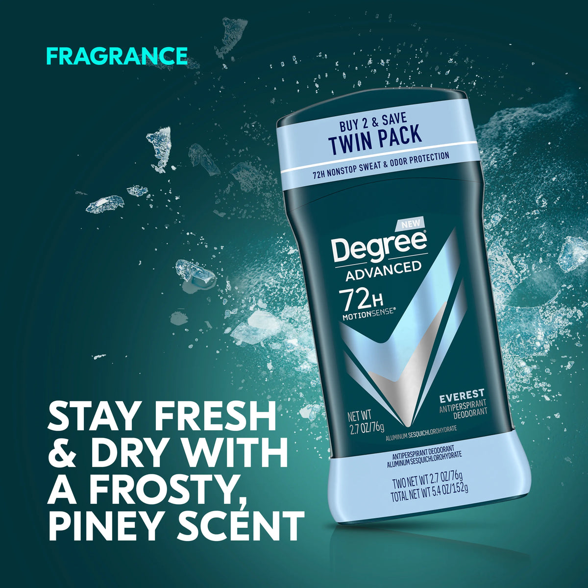 Degree Everest Antiperspirant Deodorant Stick for Men - 76g - Buy Online in Pakistan at Cosmia.pk