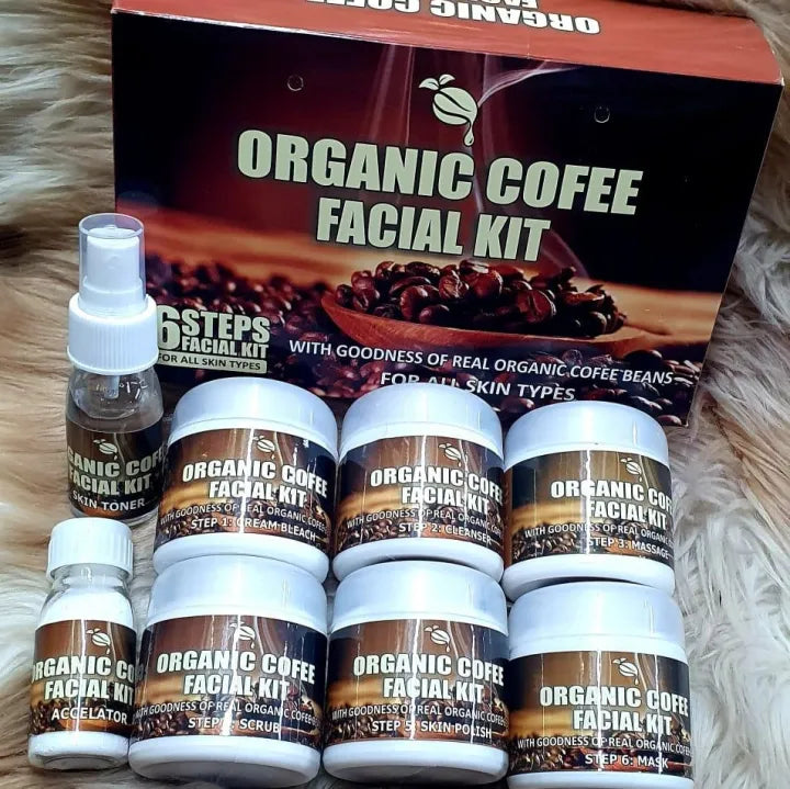 Organic Coffee Skin Whitening Facial kit Pack Of 6 - Buy Online in Pakistan at Cosmia.pk