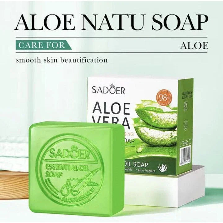 Sadoer Aloe Vera Smooth Cleansing Natural Soap 100g - Buy Online in Pakistan at Cosmia.pk