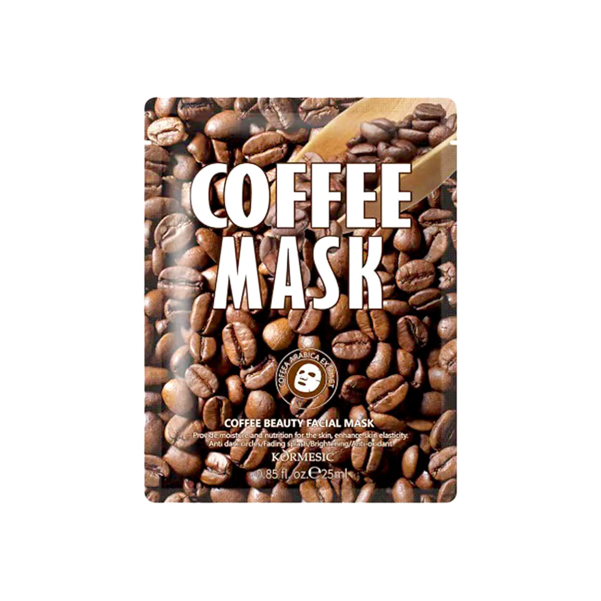 Coffee beauty facial mask sachet