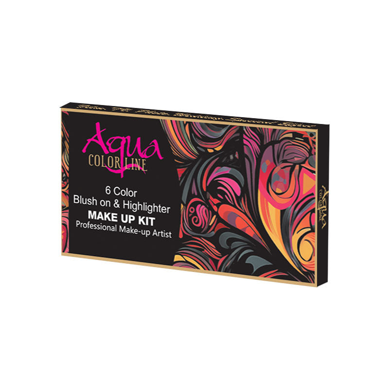 Aqua Color Line 6 Color Highlighter Palette - Buy Online in Pakistan at Cosmia.pk