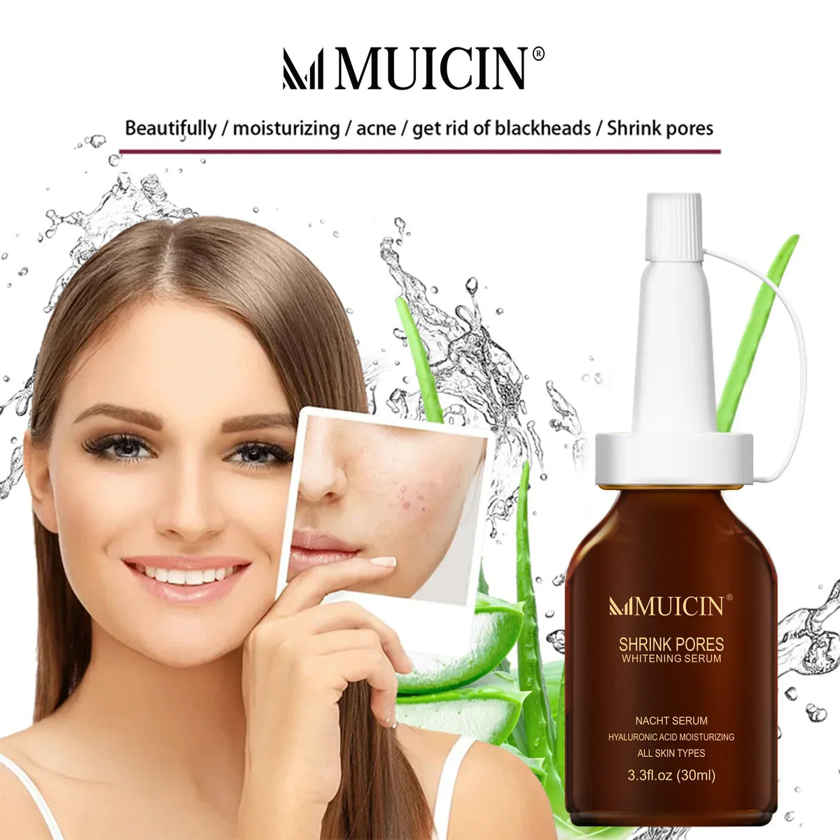 MUICIN - Shrink Pores Hyaluronic Acid Serum - 30ml - Buy Online in Pakistan at Cosmia.pk