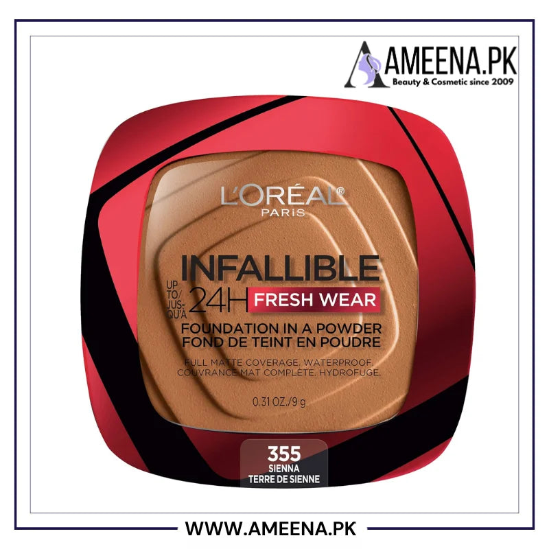 L'Oreal Paris Makeup Infallible Fresh Wear Foundation in a Powder - Buy Online in Pakistan at Cosmia.pk