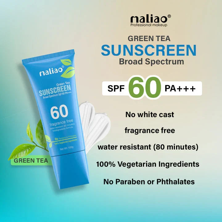 Maliao Fragrance Free Green Tea Sunscreen - 100g - Buy Online in Pakistan at Cosmia.pk
