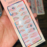Professional Premium Series Artifical Nails With Free Stickers (24Pcs) - Buy Online in Pakistan at Cosmia.pk