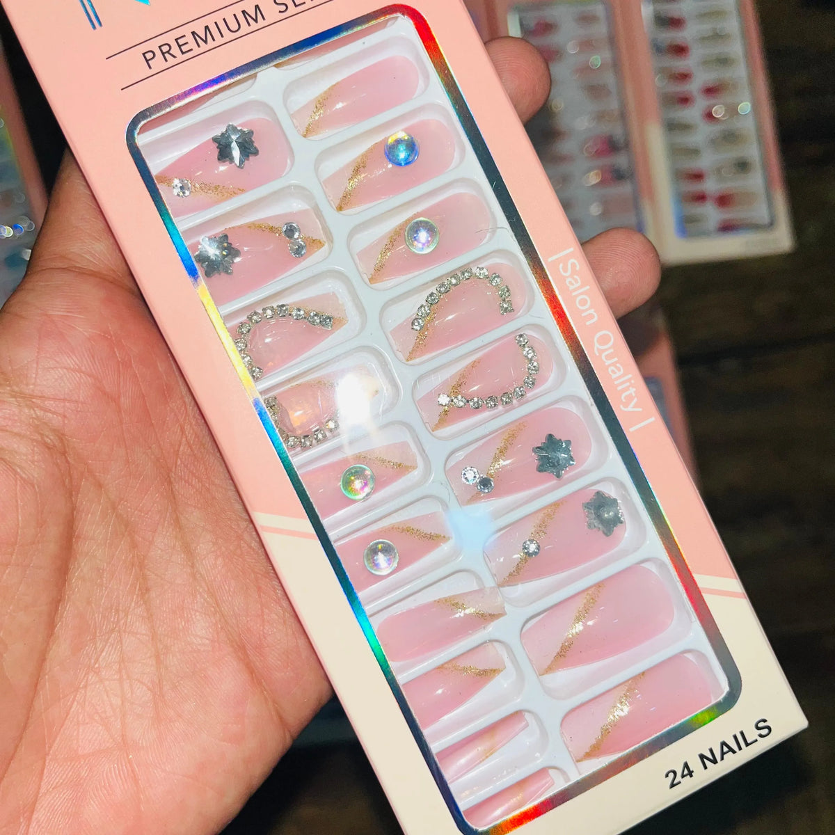 Professional Premium Series Artifical Nails With Free Stickers (24Pcs) - Buy Online in Pakistan at Cosmia.pk