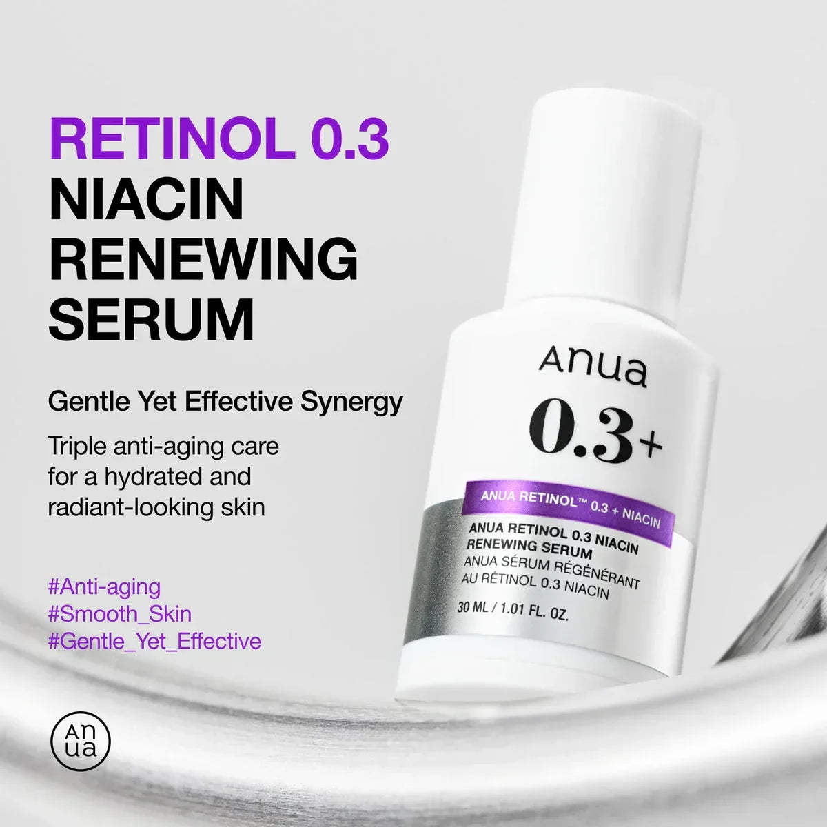 Anua Retinol 0.3 + Niacin Renewing Serum 30ml - Buy Online in Pakistan at Cosmia.pk