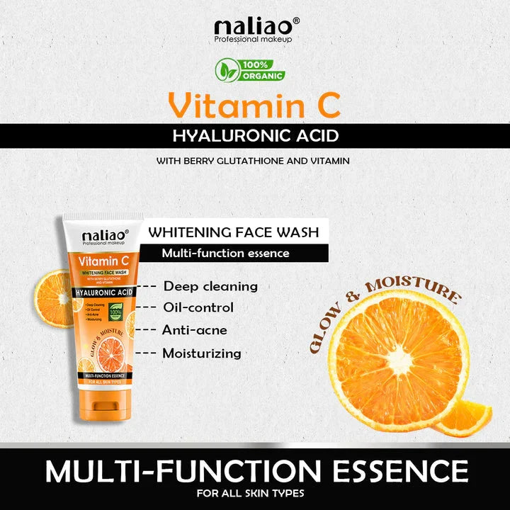 Maliao Vitamin C Face Wash with Berry Glutathione & Hyaluronic Acid - Buy Online in Pakistan at Cosmia.pk