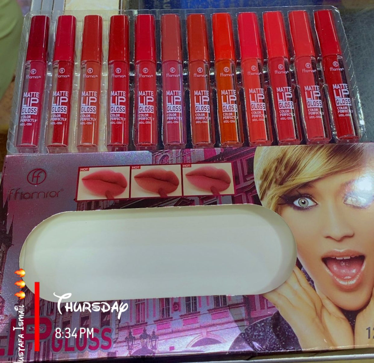 Fflomror Matte Lip gloss - 12 Pcs - Buy Online in Pakistan at Cosmia.pk