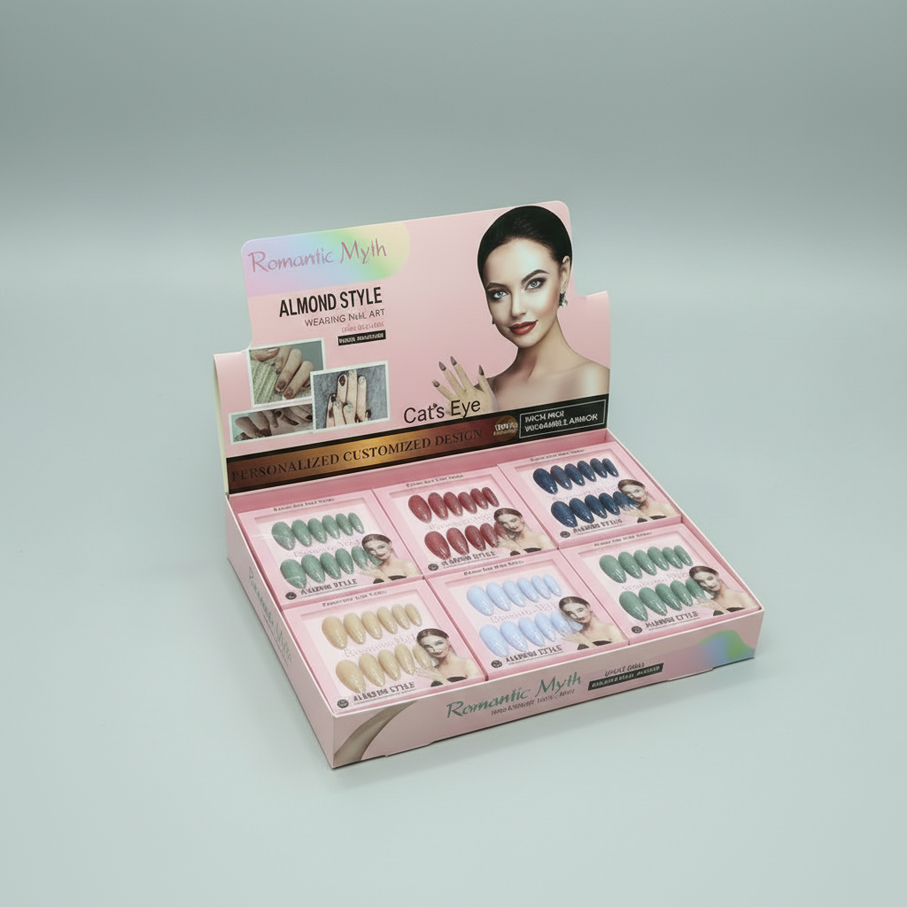 Romantic Myth Almond Style Press On Gel Nails - Each Box 12Pcs - Buy Online in Pakistan at Cosmia.pk