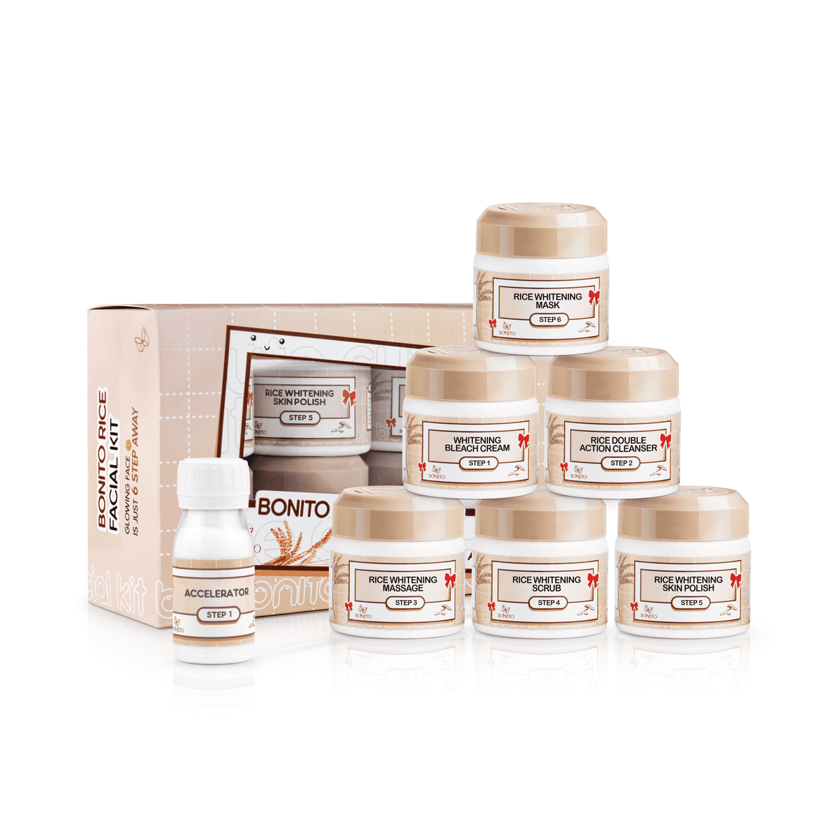 Bonito Rice Facial Kit, a 6-step skincare set - Buy Online in Pakistan at Cosmia.pk