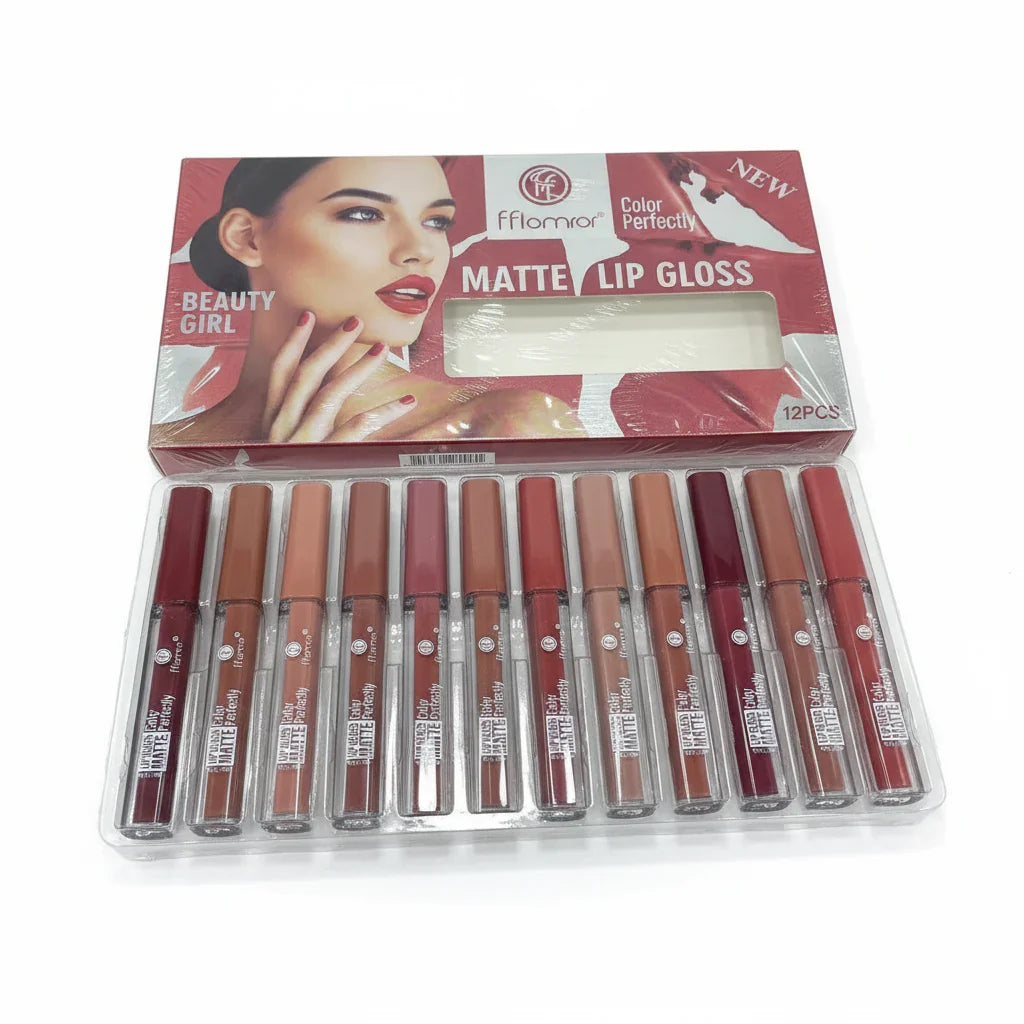 12 Pcs FFlomror Matte Lip Gloss Pack of 12 - Buy Online in Pakistan at Cosmia.pk