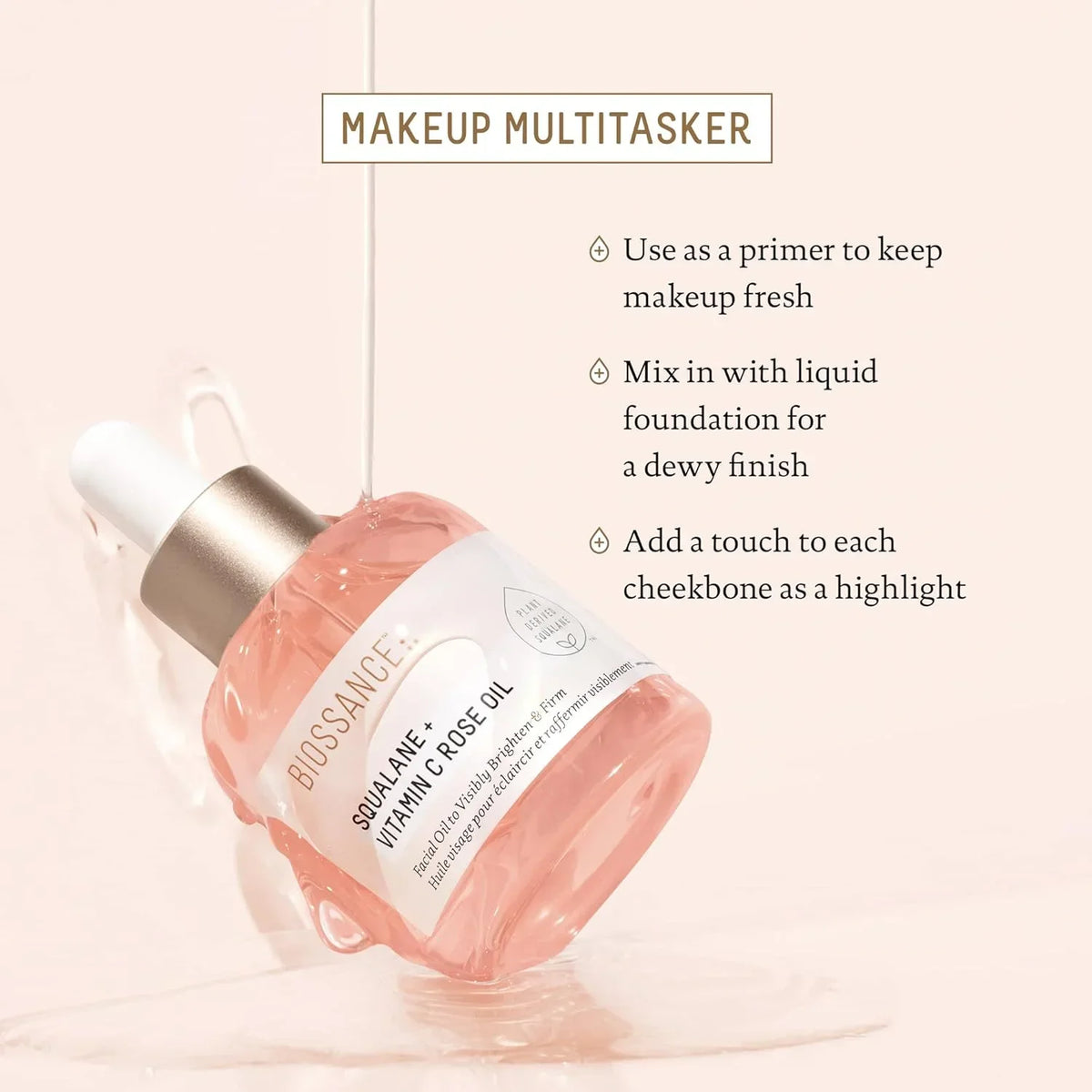 Biossance Squalane + Vitamin C Rose Oil 30ml Made in USA - Buy Online in Pakistan at Cosmia.pk