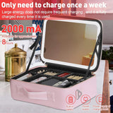 portable Makeup Bag with Adjustable Dividers, Waterproof PU Leather - Buy Online in Pakistan at Cosmia.pk