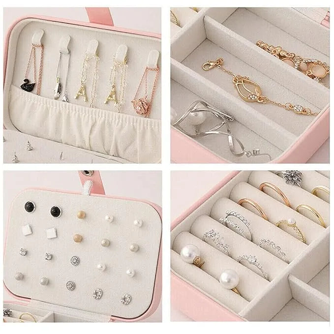 Velvet Multi‑function Jewelry Storage Box - Buy Online in Pakistan at Cosmia.pk