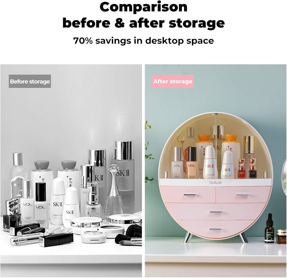 Oval Shaped Cosmetic Organizer - Buy Online in Pakistan at Cosmia.pk