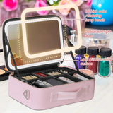 portable Makeup Bag with Adjustable Dividers, Waterproof PU Leather - Buy Online in Pakistan at Cosmia.pk