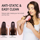 Self-Cleaning Anti-Static Massage Hair Brush - Buy Online in Pakistan at Cosmia.pk