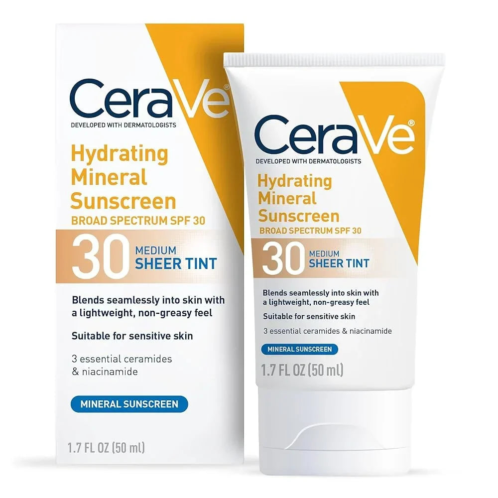 CeraVe Hydrating Mineral Sunscreen Broad Spectrum SPF 30 FACE SHEER TINT - Buy Online in Pakistan at Cosmia.pk