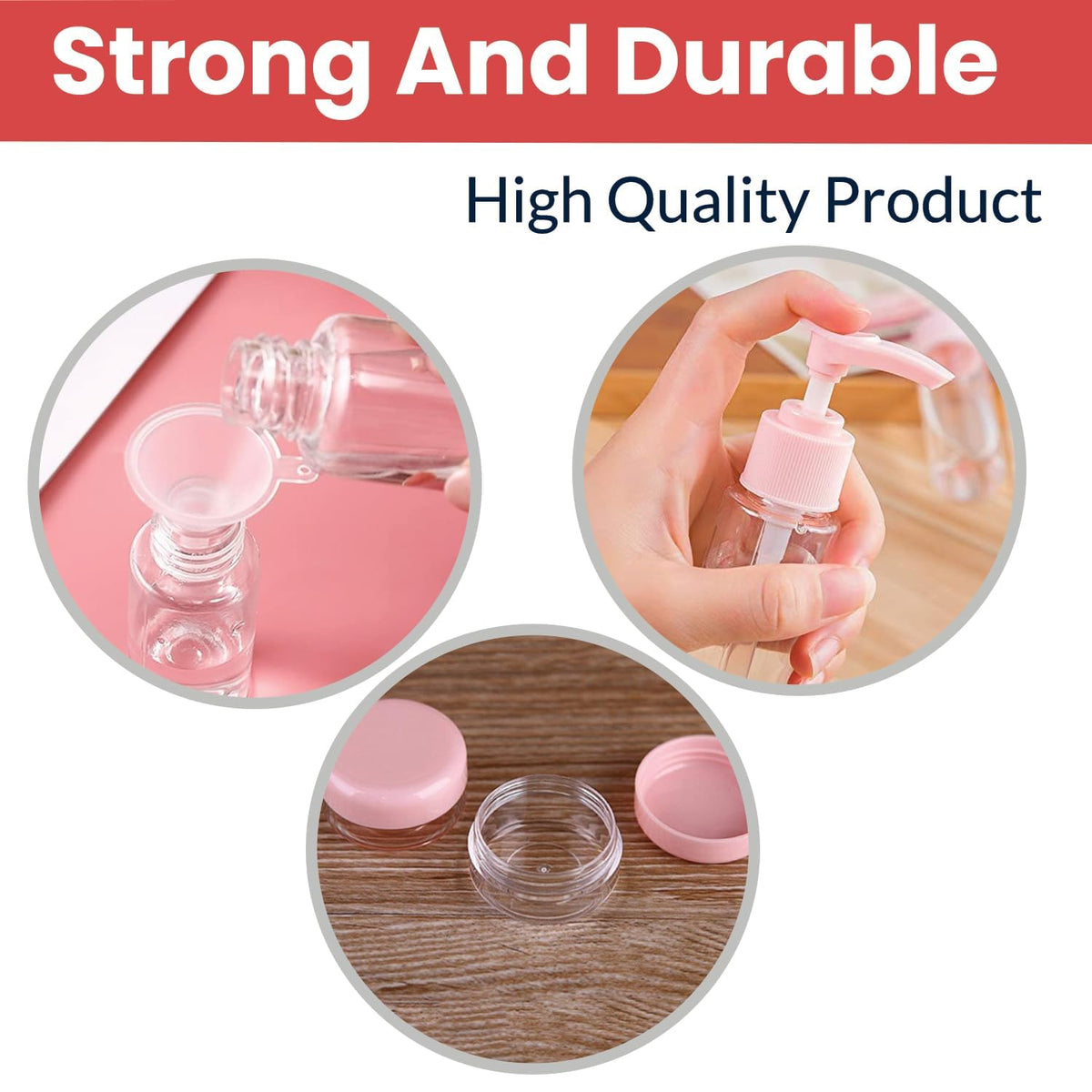 Travel Refillable Bottles Set with Pouch – 6Pcs - Buy Online in Pakistan at Cosmia.pk