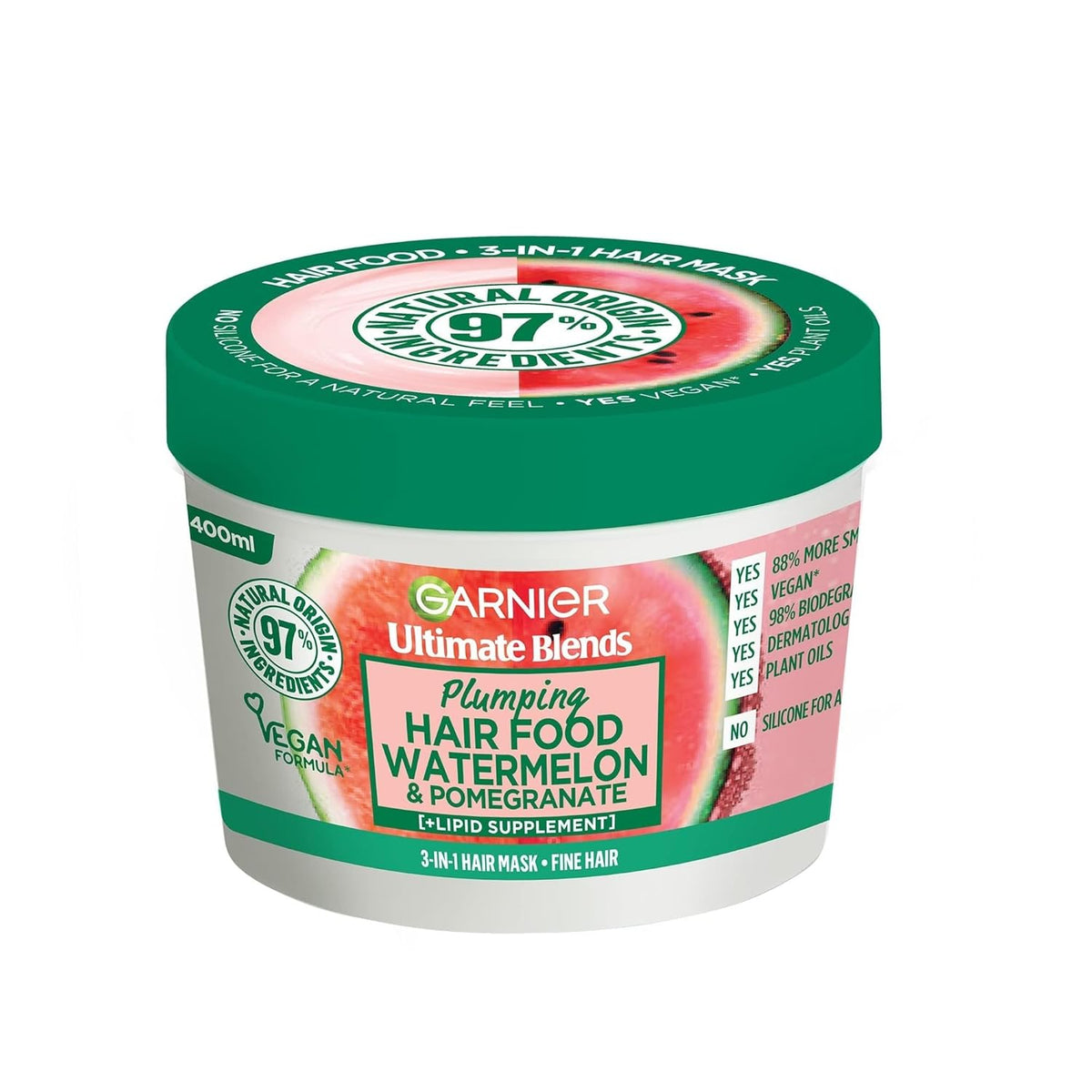 Garnier Ultimate Hair Food Watermelon & Pomegranate Mask - Buy Online in Pakistan at Cosmia.pk