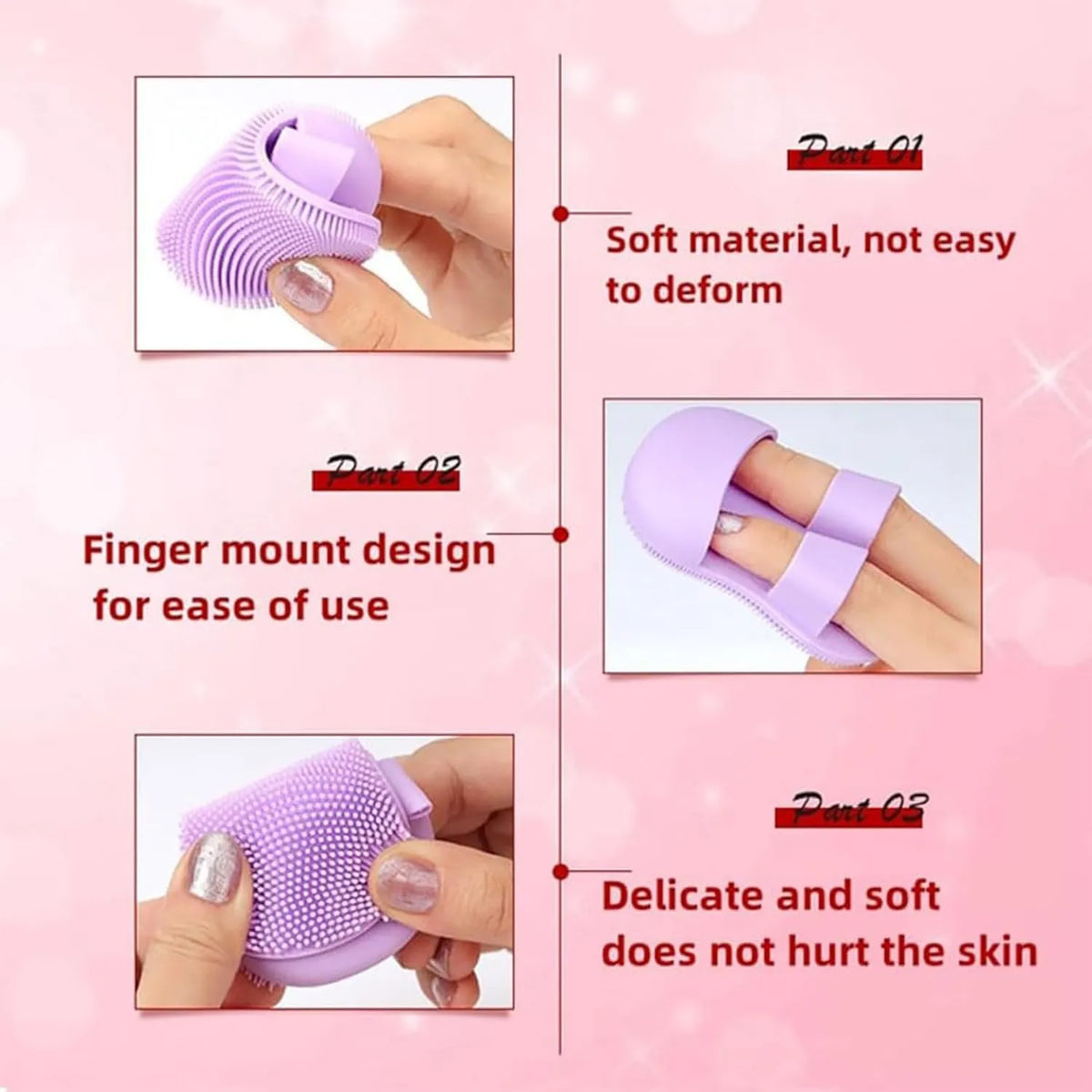 Silicone Finger Facial Cleansing Brush - Buy Online in Pakistan at Cosmia.pk