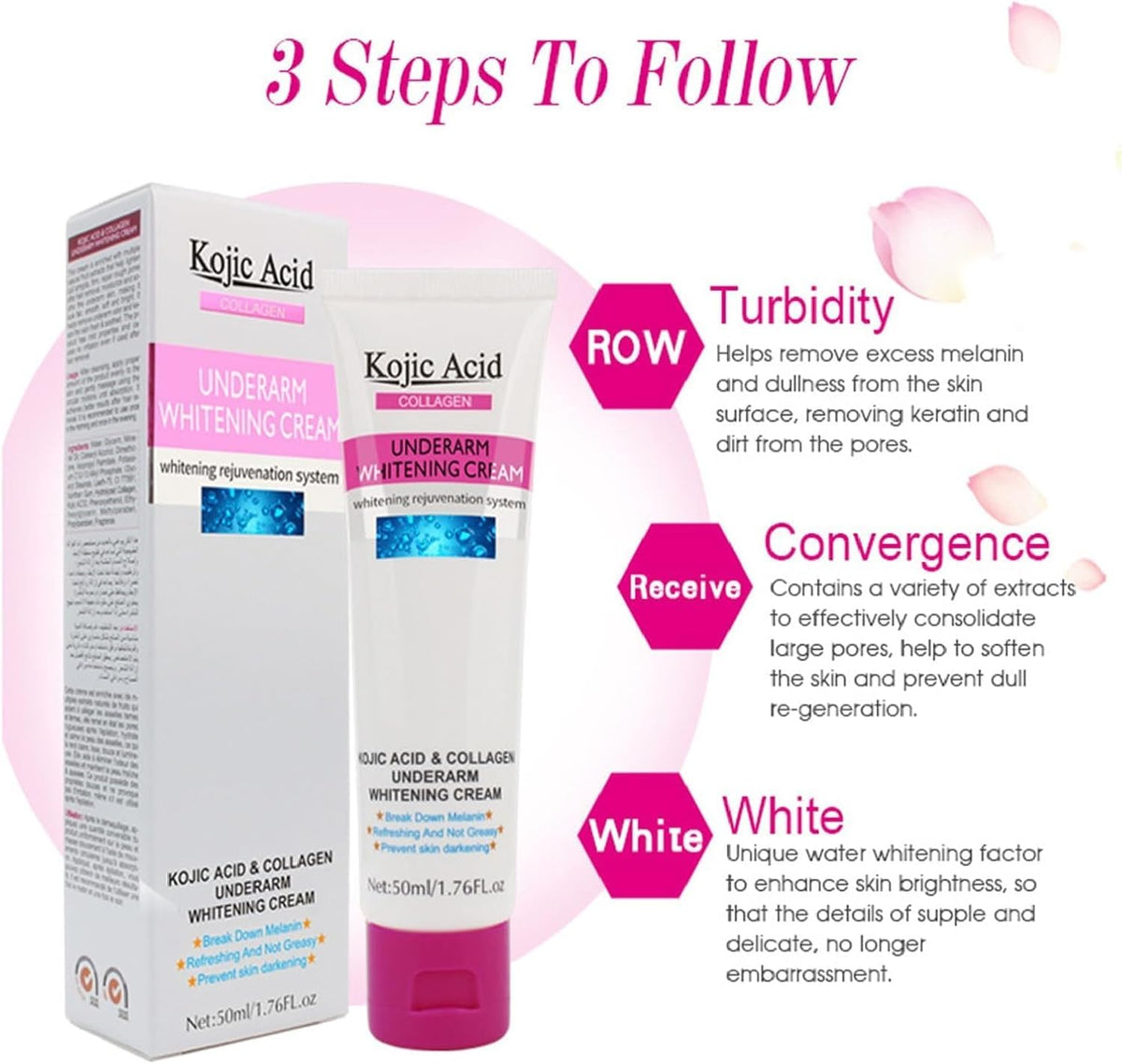 Guanjing Kojic Acid & Collagen Underarm Whitening Cream – 50ml - Buy Online in Pakistan at Cosmia.pk