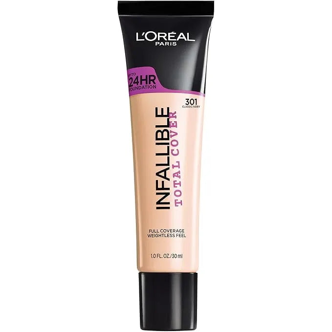 L'Oréal Infallible Total Cover Foundation 301 Classic Ivory - 30ml - Buy Online in Pakistan at Cosmia.pk