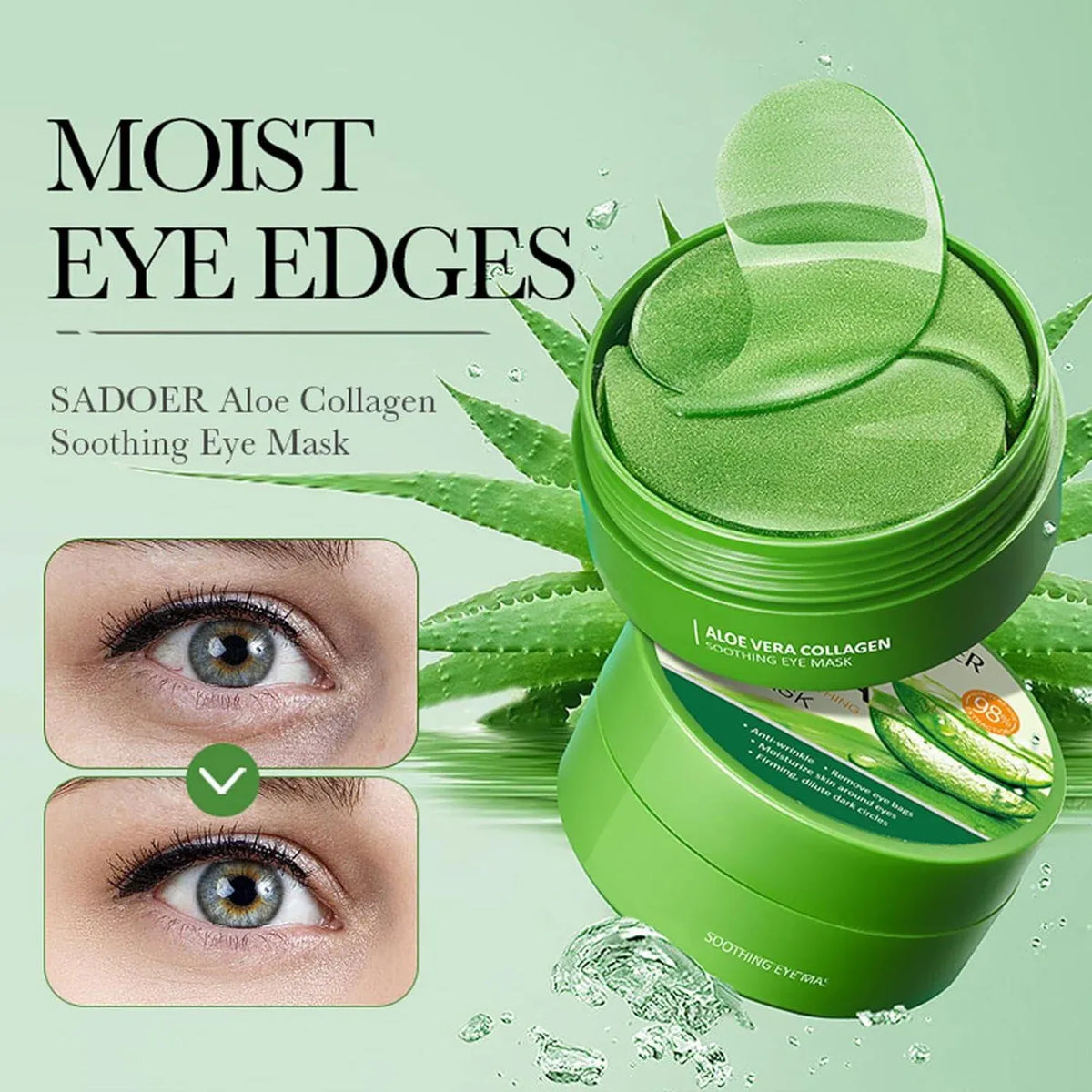 Sadoer Aloe Vera Eye Mask - 80g - Buy Online in Pakistan at Cosmia.pk