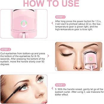 Electric Heated Eyelash Curler Rechargeable Eyelashes Curls - Buy Online in Pakistan at Cosmia.pk