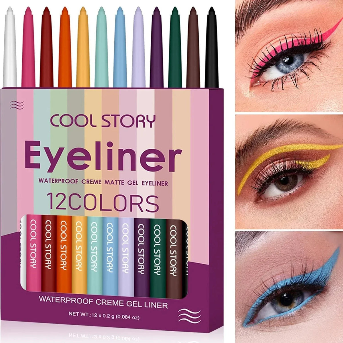 Cool Story Waterproof Colored Matte Lip Liner - 12 pcs Set - Buy Online in Pakistan at Cosmia.pk