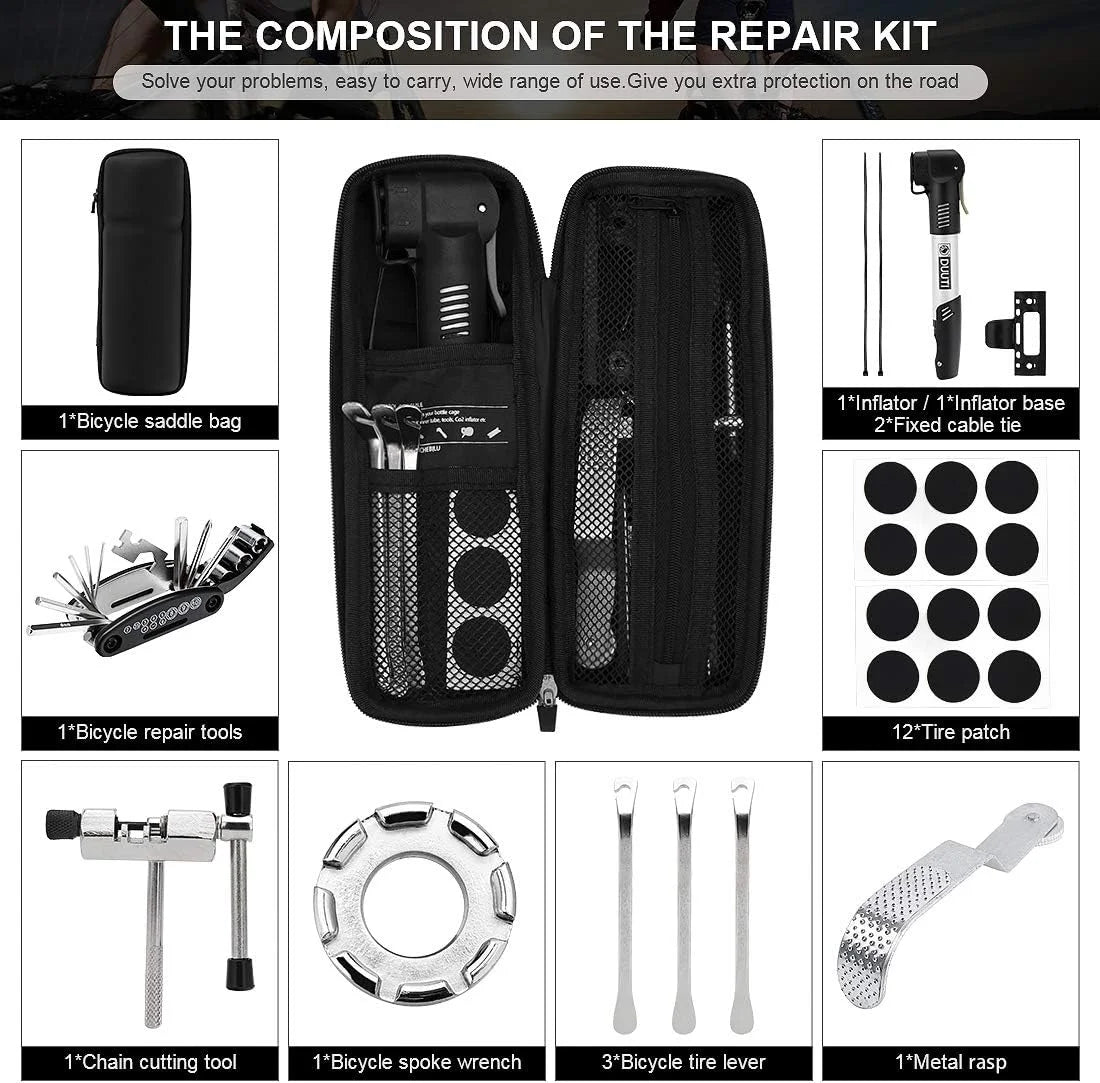 16 in 1 Bike Repair Tool Kit, Portable Multi Function Accessories Set - Buy Online in Pakistan at Cosmia.pk