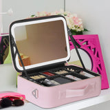 portable Makeup Bag with Adjustable Dividers, Waterproof PU Leather - Buy Online in Pakistan at Cosmia.pk