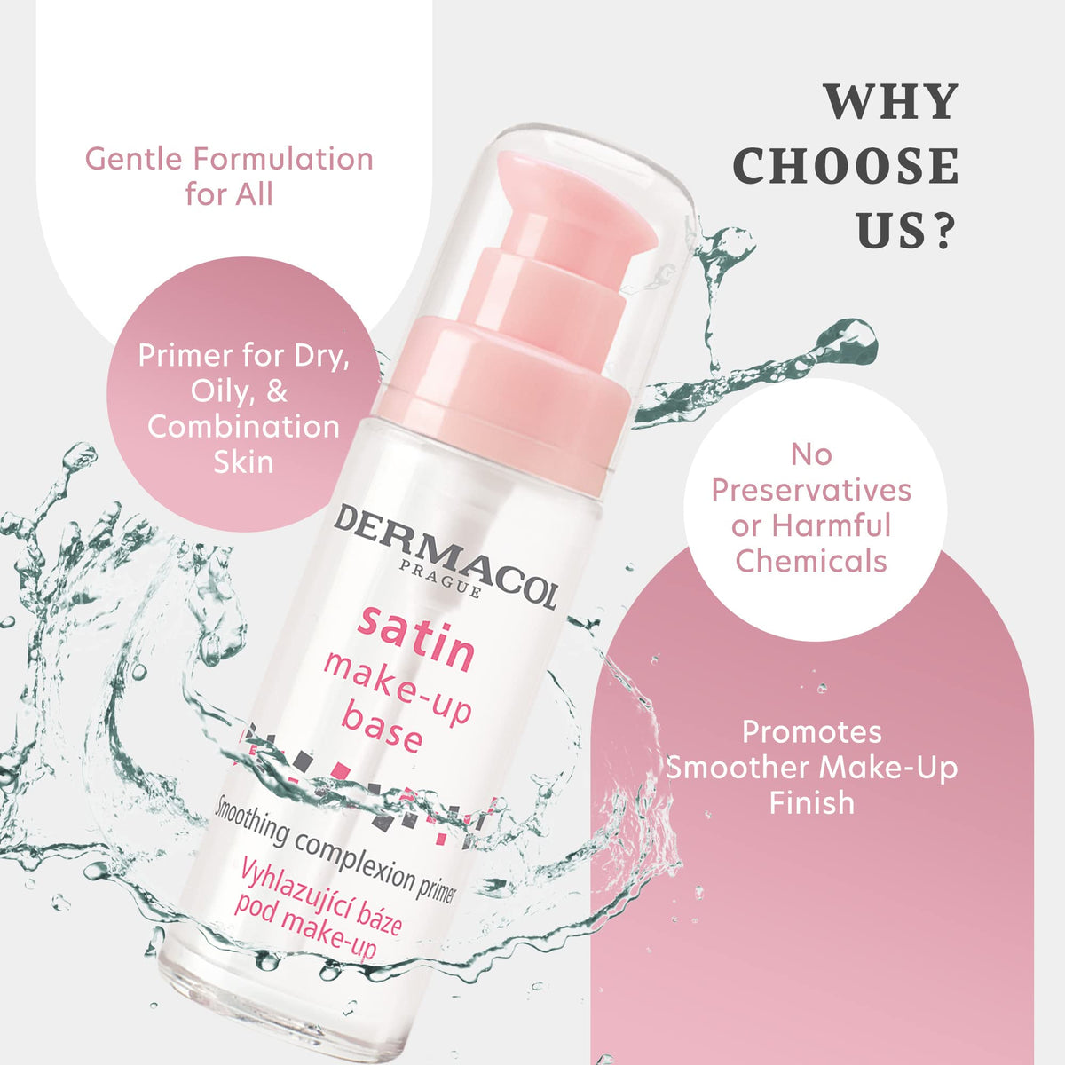 Dermacol Satin Makeup Base Smoothing Complexion Primer 30ml - Buy Online in Pakistan at Cosmia.pk