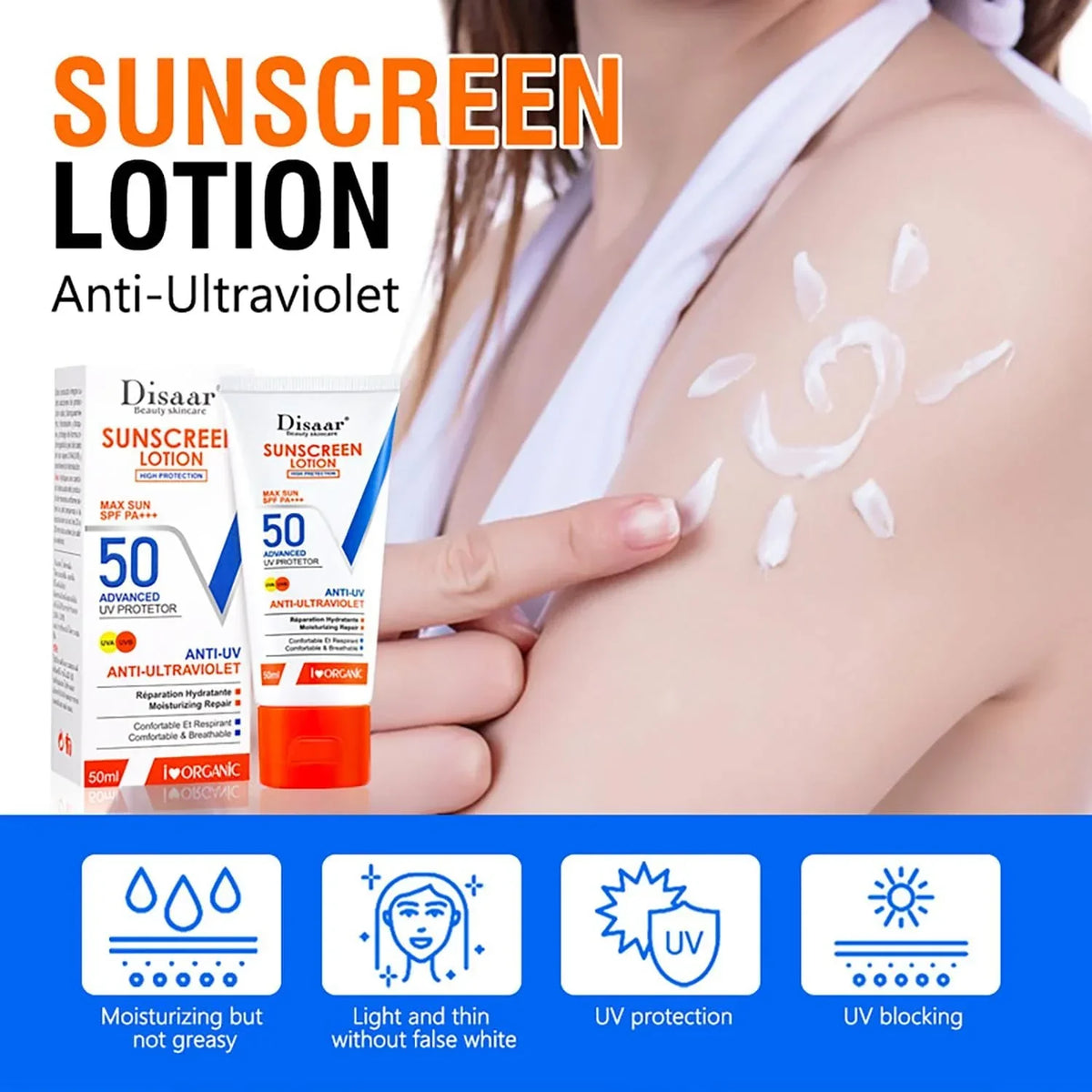 Disaar UVA/UVB SPF 50 Sunscreen Lotion - 50g - Buy Online in Pakistan at Cosmia.pk